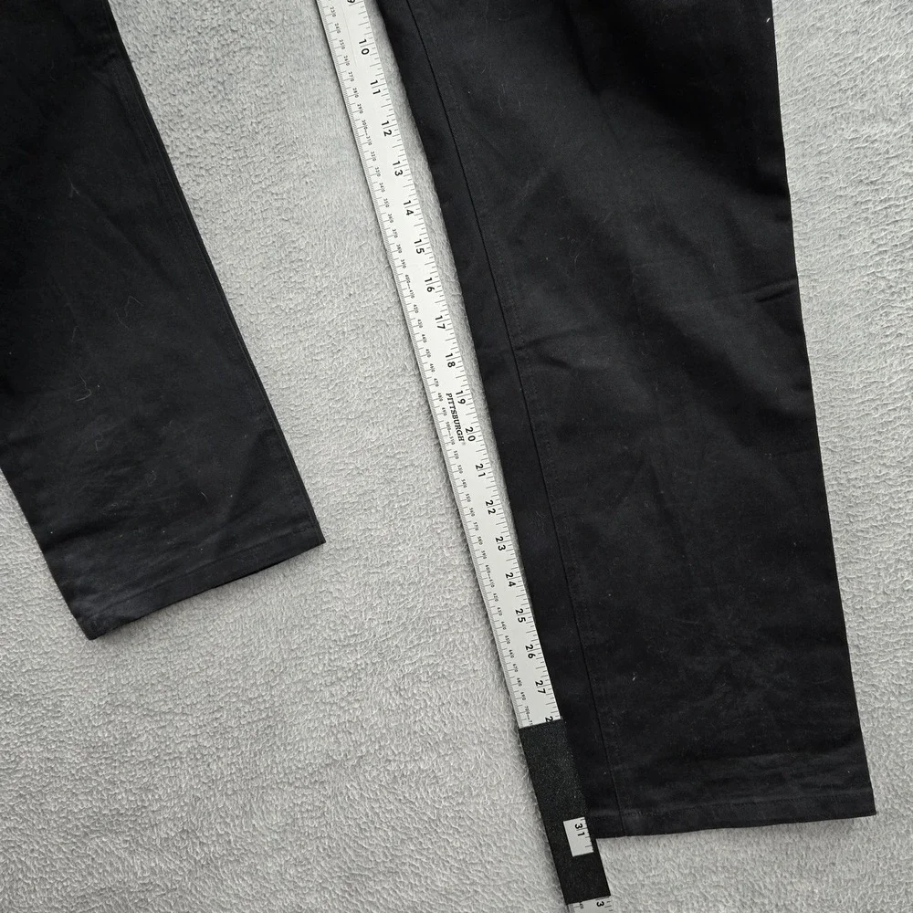 Hurley Men Pants 34 Black Chino BV1696 Casual Button 31